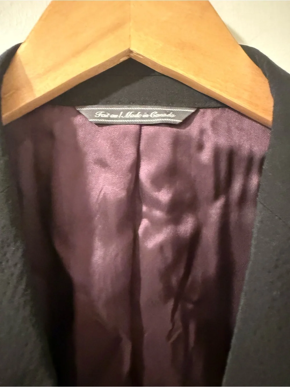 Jack Victor Men’s Black Wool Blend Two-Button Blazer Sport Coat Size 42S